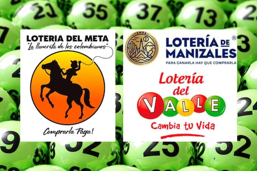 Loterías de Meta, Manizales y Valle: Resultados de los sorteos realizados el miércoles 20 de mayo del 2026