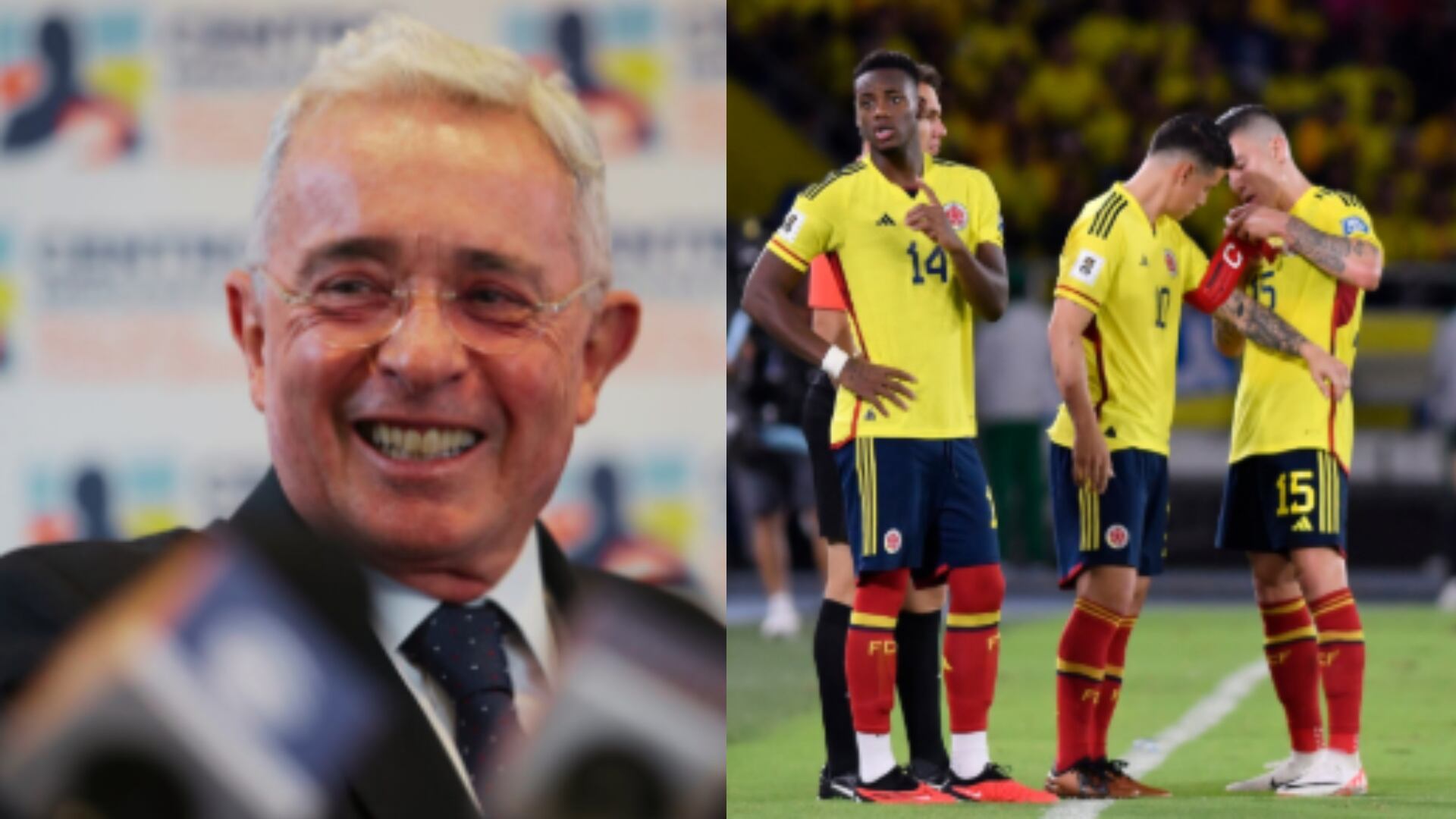 Álvaro Uribe presumió encuentro con el jugador de fútbol Matheus Uribe.