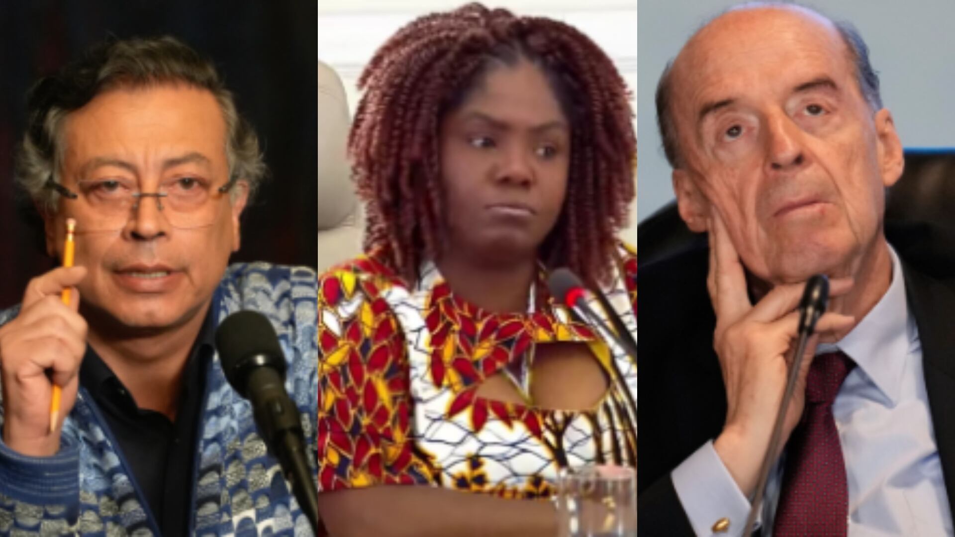 Gustavo Petro, Francia Márquez y Álvaro Leyva.