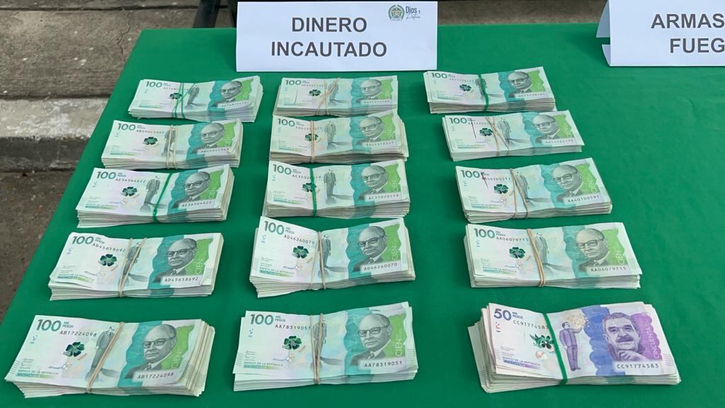 Dinero incautado al alcalde de Yondó, en Antioquia