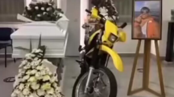 Foto del sepelio de Jefferson Alexis Cano Gómez, conocido como alias Chom o “el fletero de fleteros”.