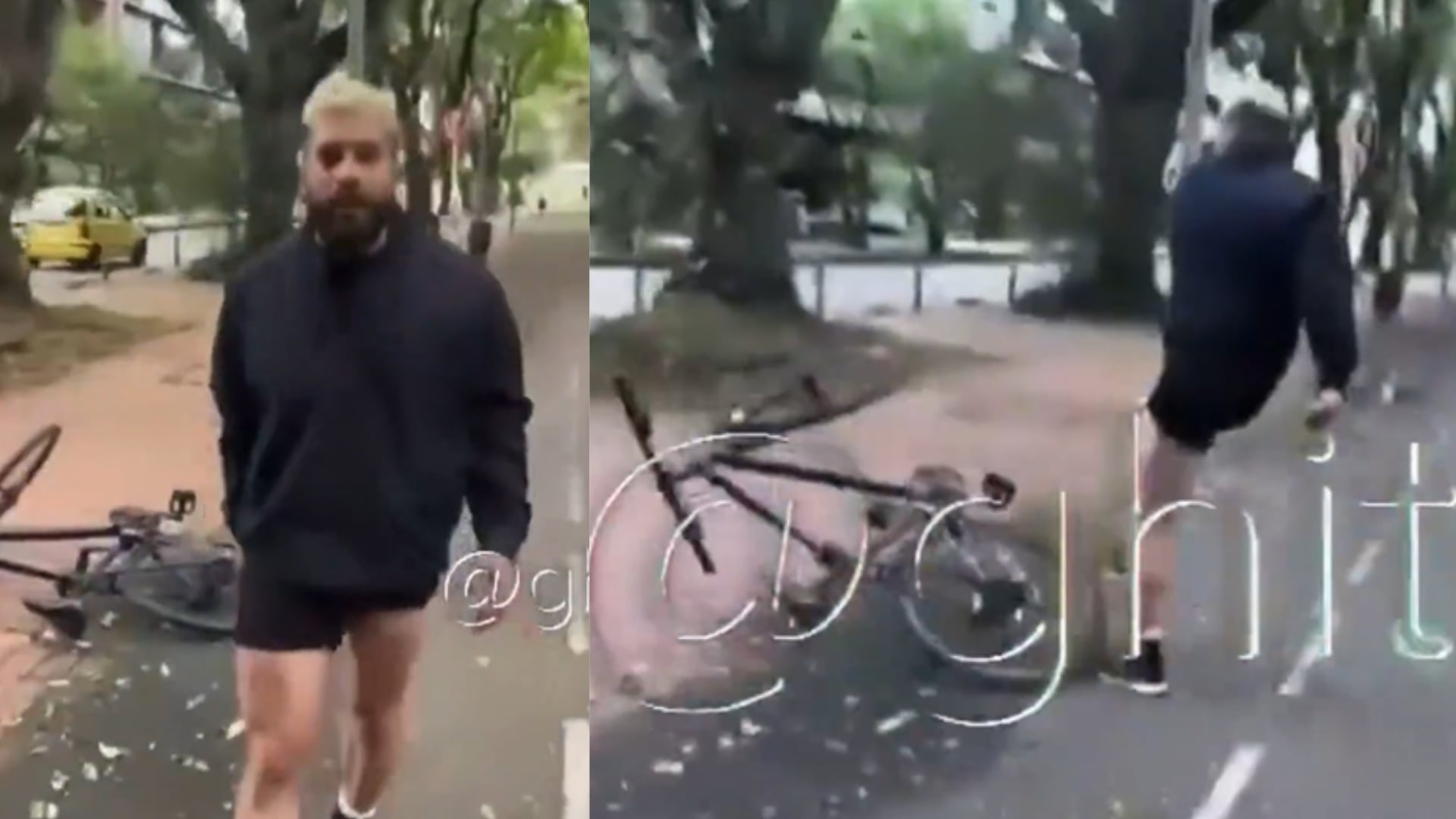 Levy Rincón agredió a opositor de Petro; le pegó con bicicleta