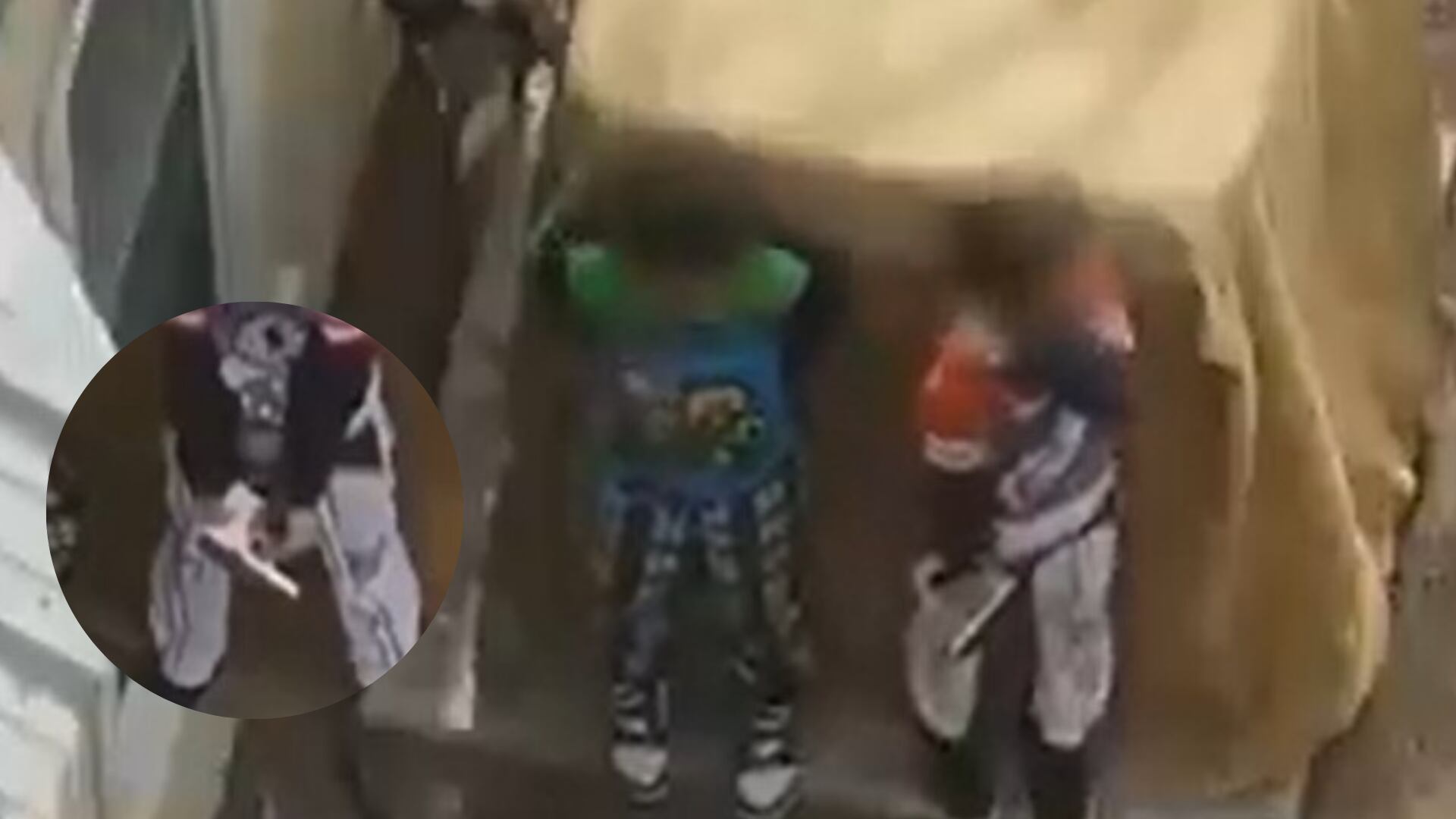 Niños con arma de fuego cargada