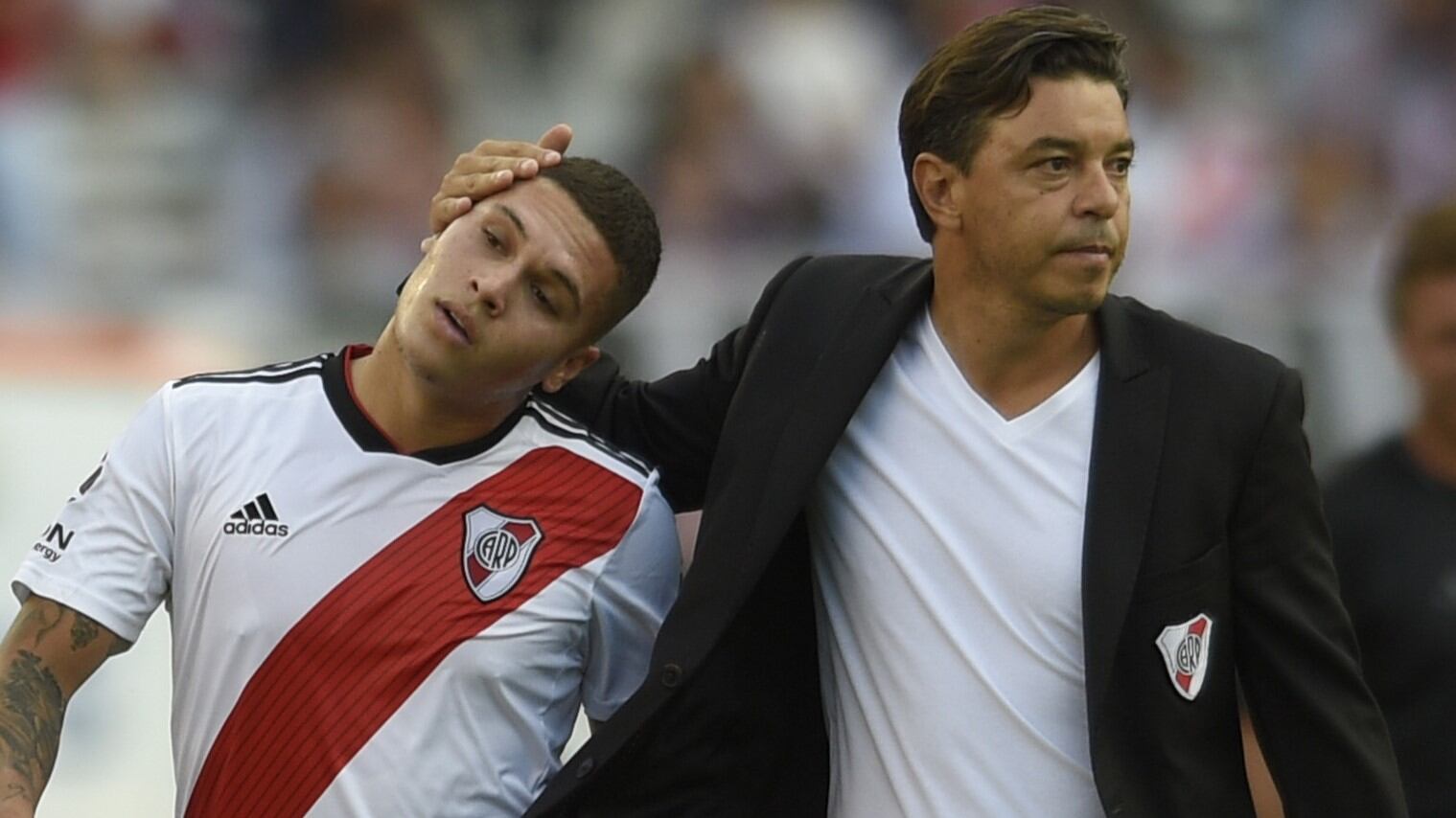 Juan Fernando Quintero y Marcelo Gallardo