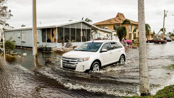Devastador paso del huracán Ian.