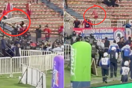Lanzaron sillas y hasta rejas en el partido del Medellín vs Junior: Se filtraron más videos de los desmanes