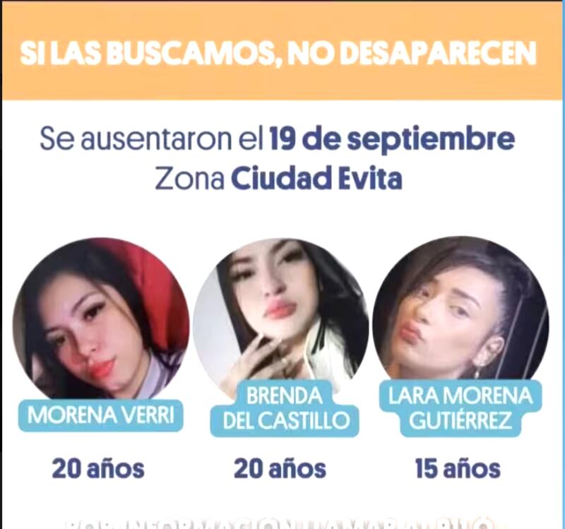 Morena, Brenda y Lara, asesinadas en Argentina