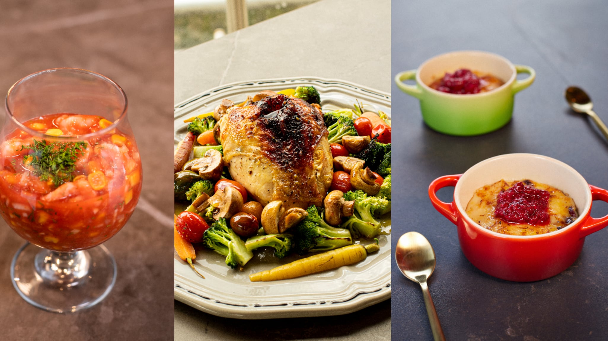 Cena de tres tiempos para Navidad y Año Nuevo