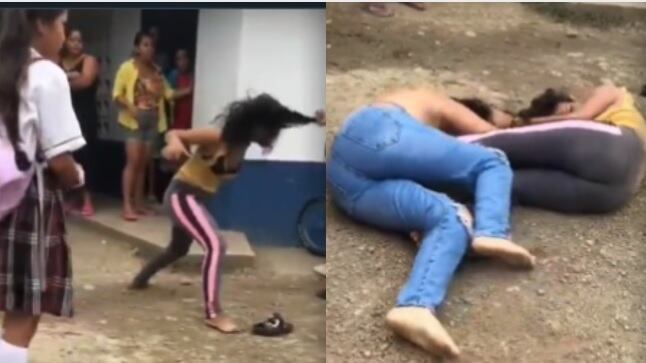 Mamás de pelearon frente a sus hijos en el colegio.