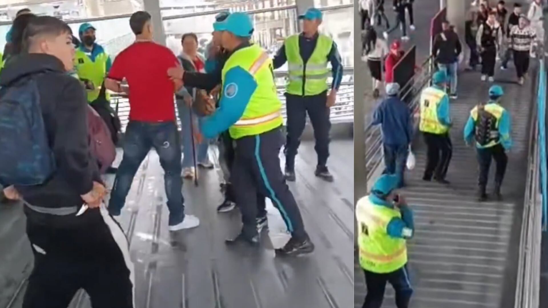 TransMilenio: Guardas agredidos con cuchillos en Portal del 20 de Julio