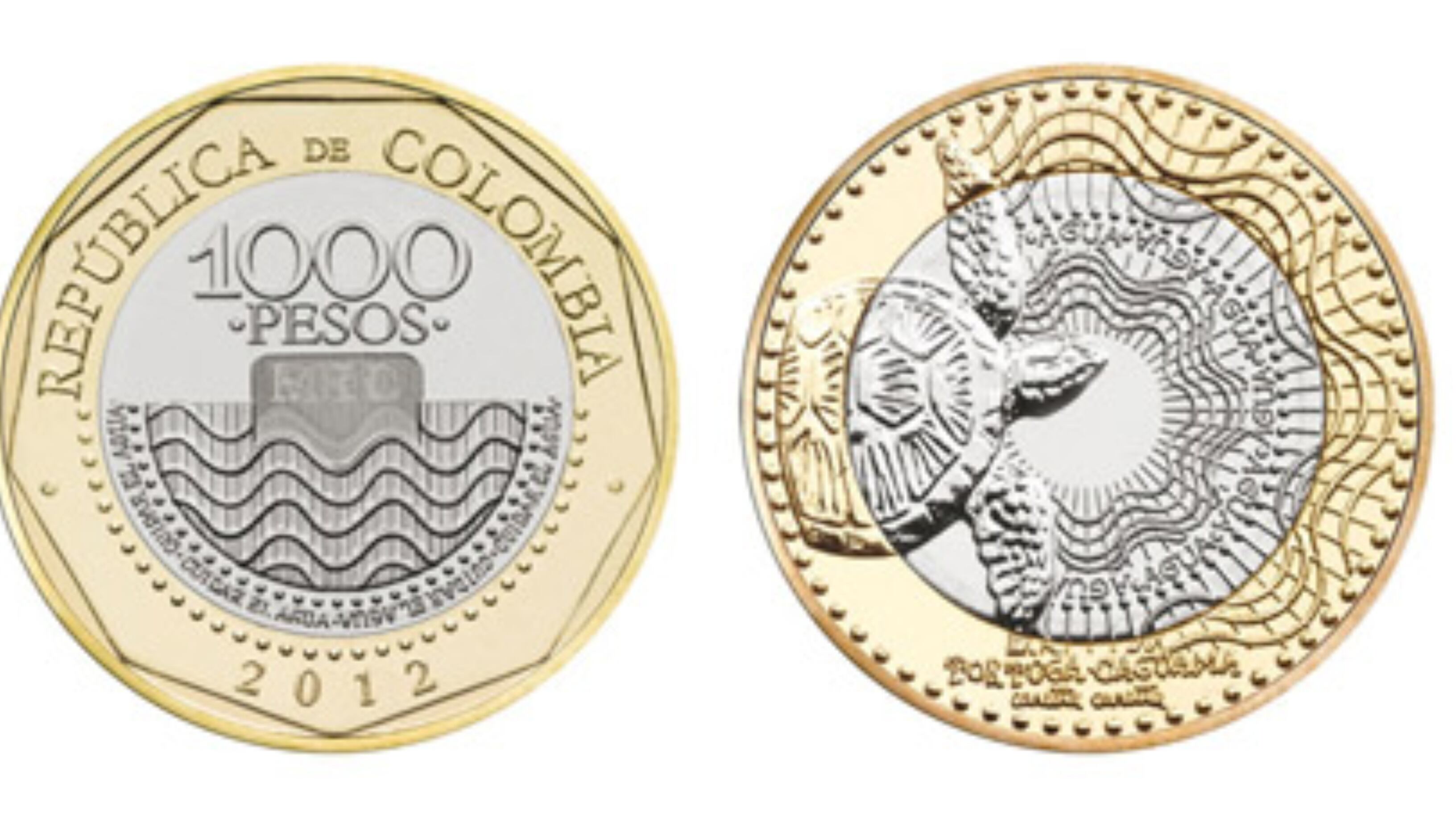 Diseño de la nueva moneda de 1000 pesos colombiana.