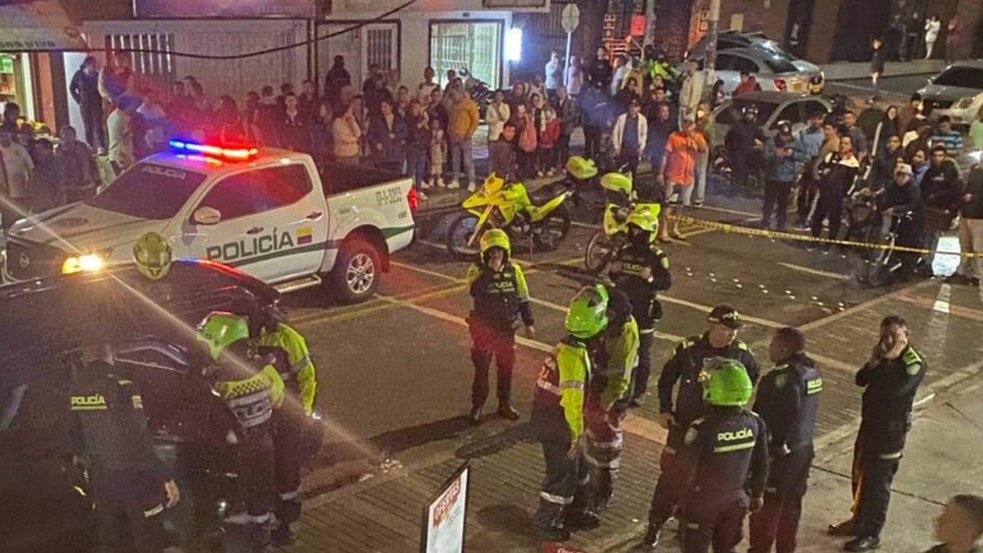 Balacera en Usaquén, norte de Bogotá.