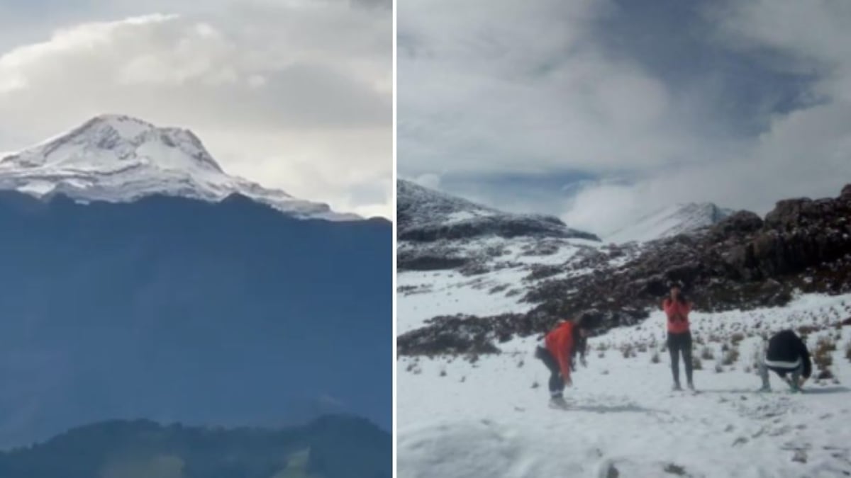 Reportan fuerte nevada en el Parque Natural Los Nevados