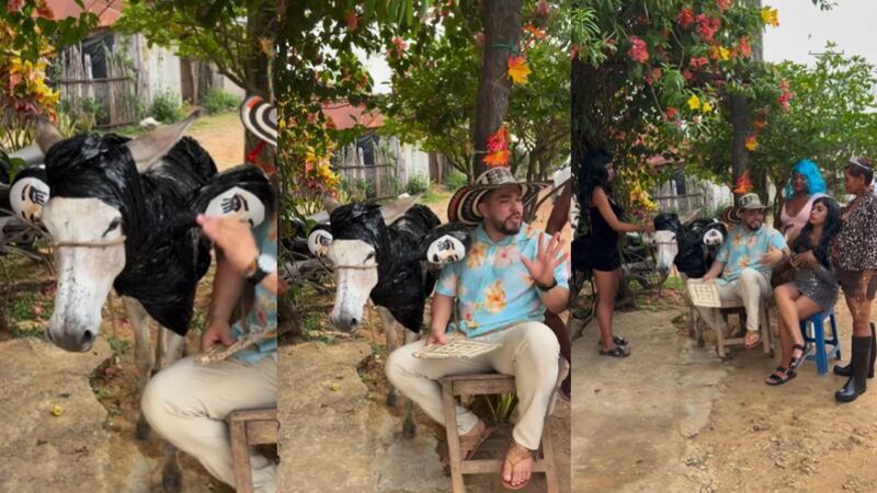 Creadores de contenido imitando a participantes de 'La casa de los famosos Colombia 2'