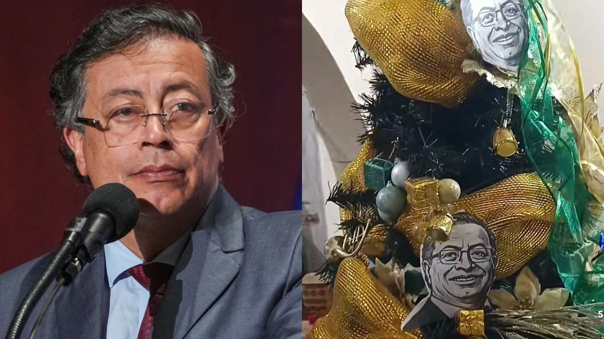 Gustavo Petro y la decoración de navidad de la gente