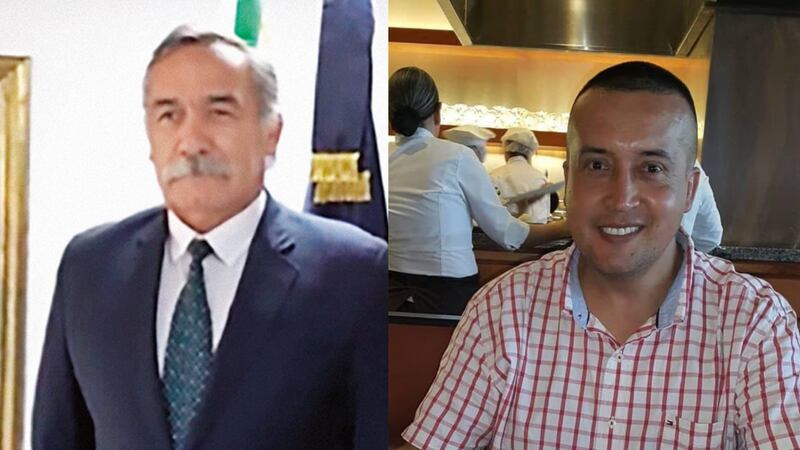 (Derecha) coronel del Ejército, Óscar Alberto Melo. (Izquierda) exviceministro de Estrategia y Planeación, Ricardo Díaz.