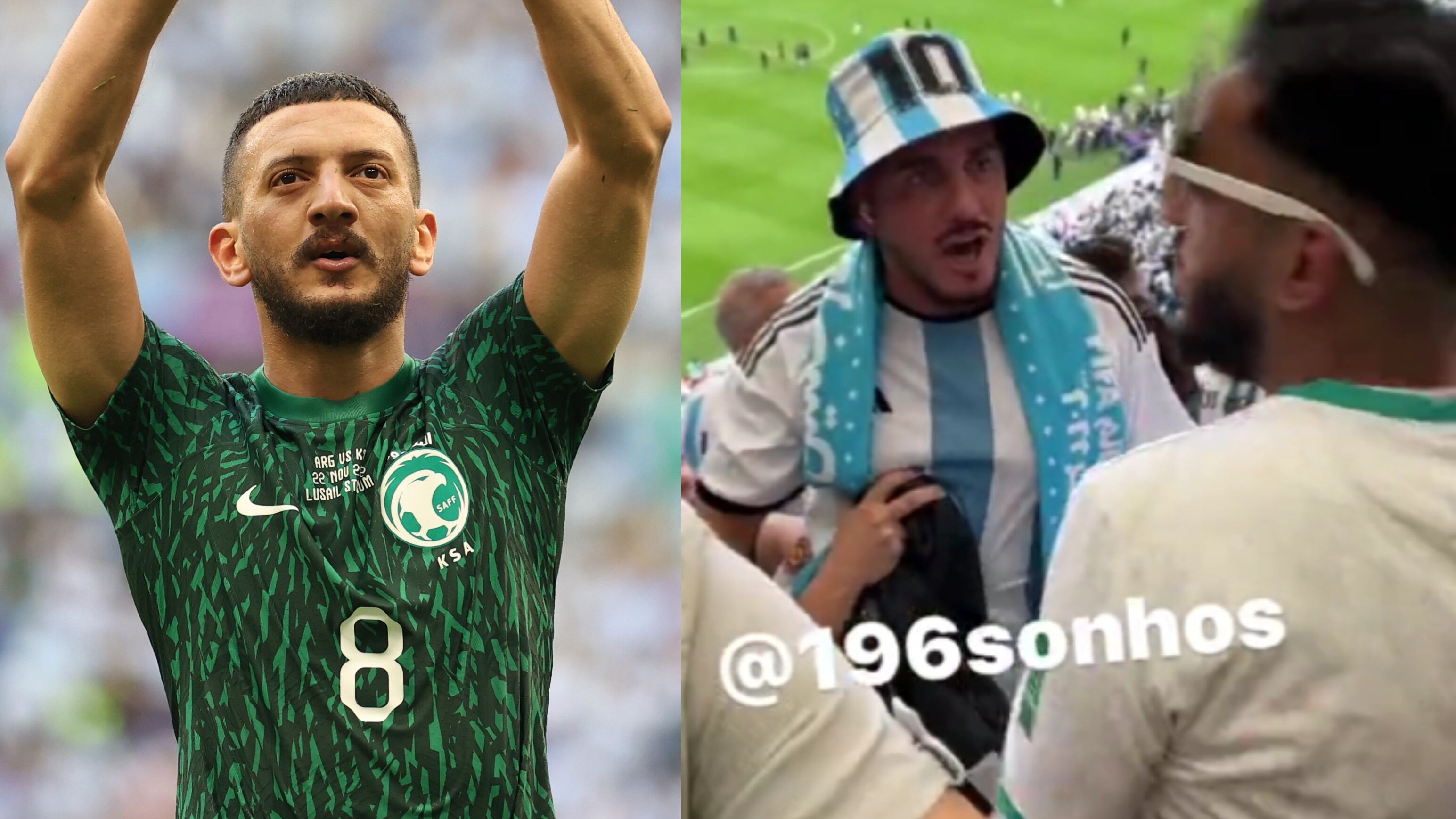 Triunfo de Arabia Saudita y reacción de hincha argentino