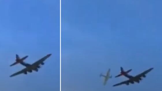 Accidente de aviones militares en Dallas en show de exhibición