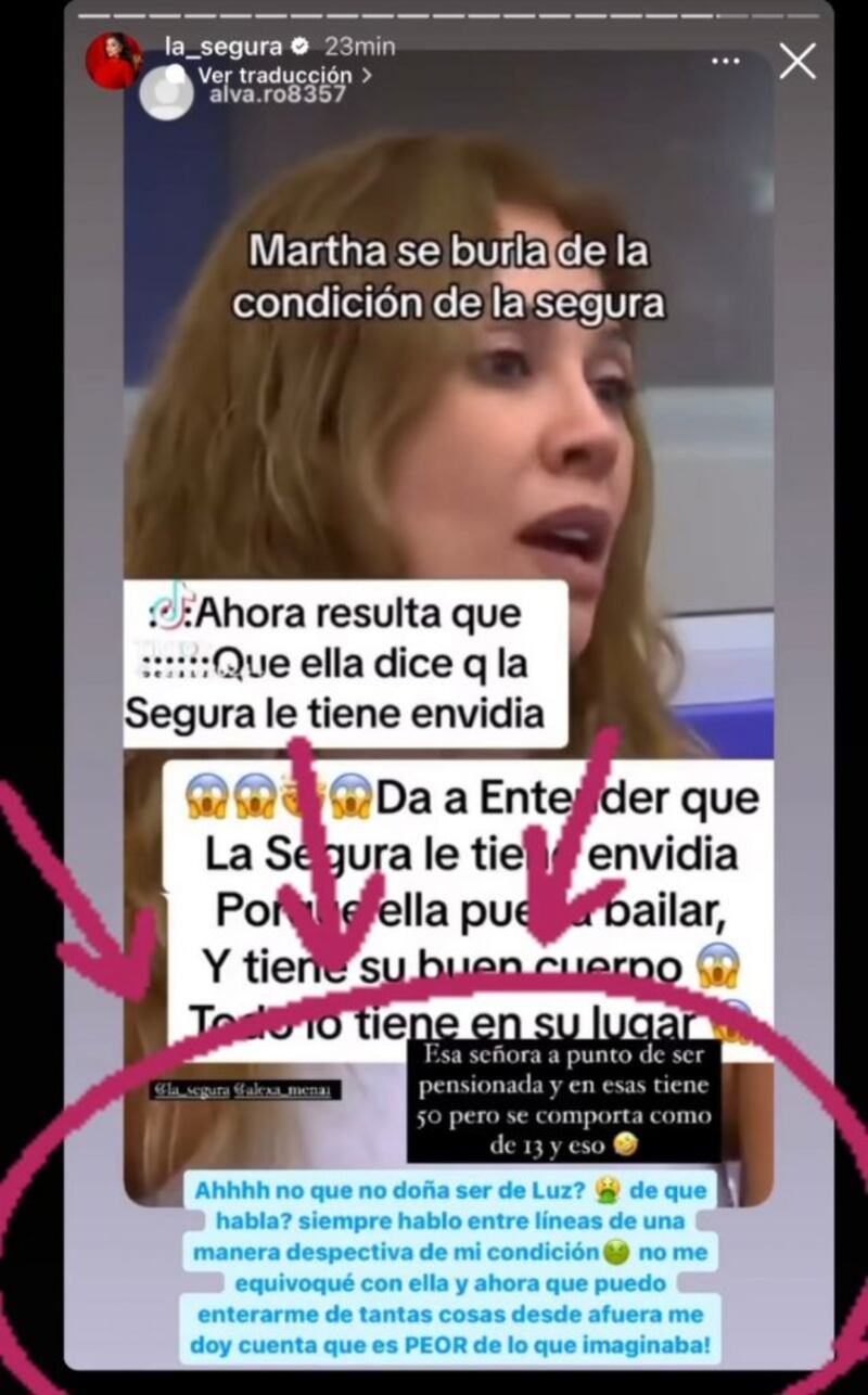 La Segura en 'La Casa de los Famosos'.