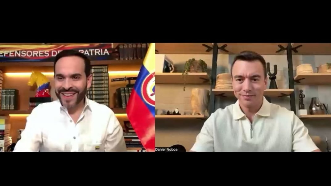 A dos días de las elecciones en Colombia, el presidente Noboa anuncia acuerdo con Abelardo de la Espriella y elimina tasa a productos colombianos