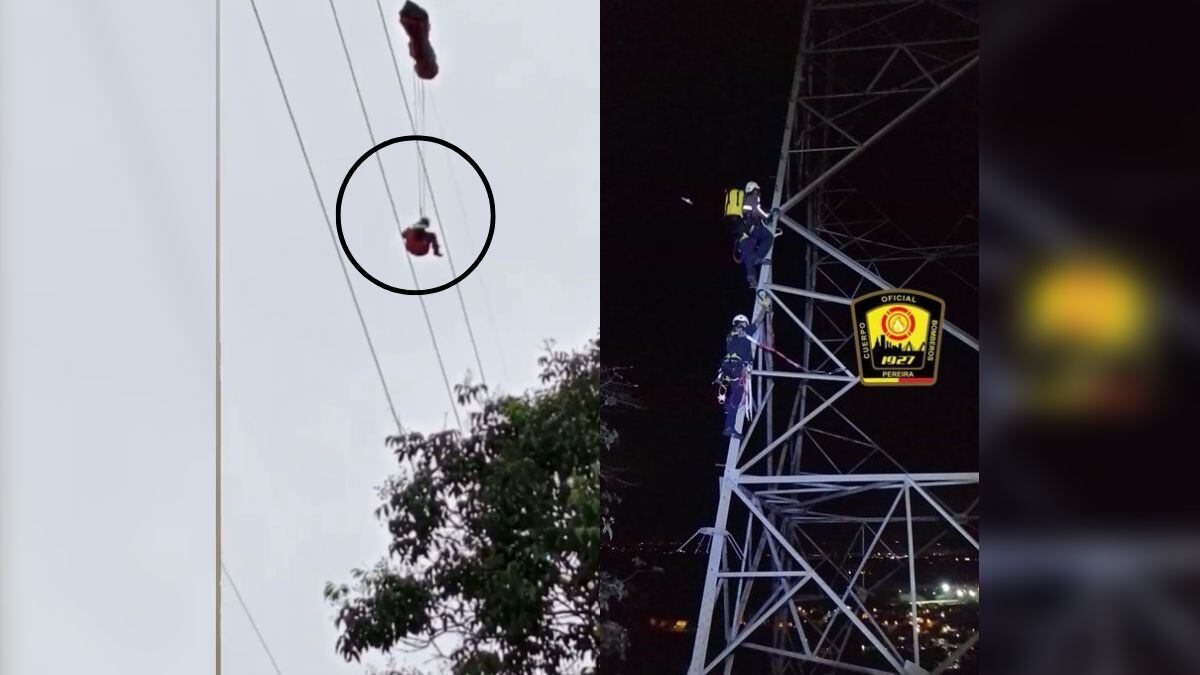 Parapentista atrapado en Pereira