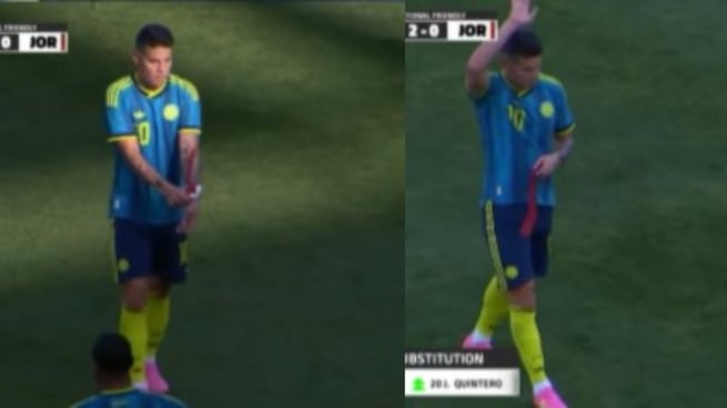 Foto la reacción del público con James Rodríguez tras salir ante Jordania que ilusiona a Colombia antes del Mundial 2026.