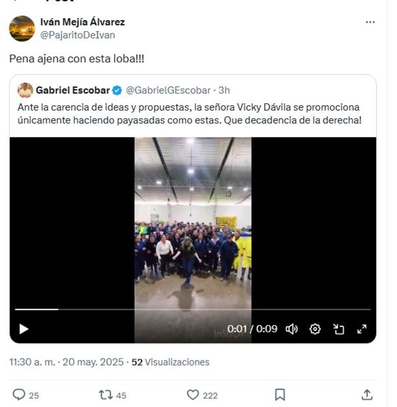 Iván Mejía no tuvo filtro alguno contra Vicky Dávila y usó duro calificativo