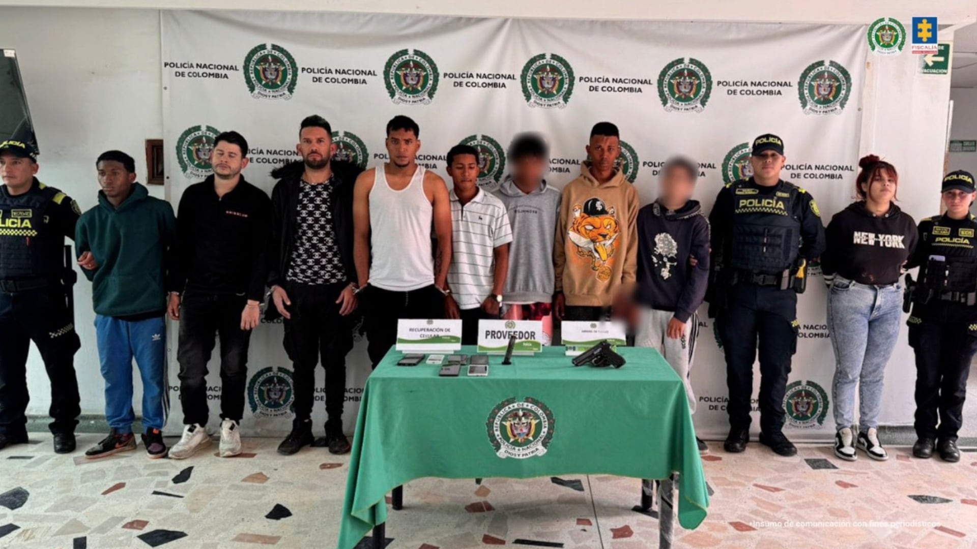 Judicializan siete delincuentes por asaltar y secuestrar conductores en Bogotá.