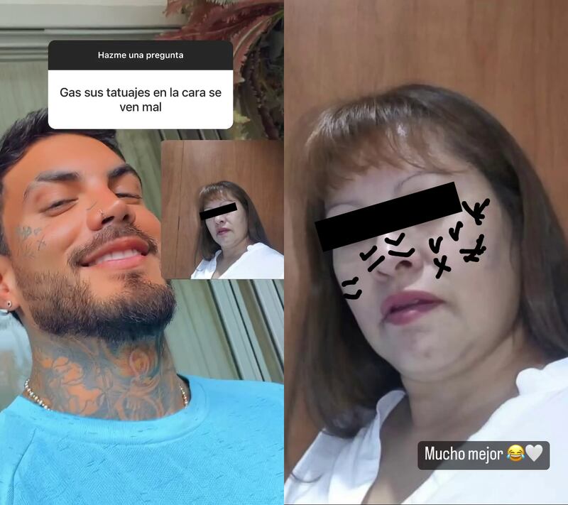 Mateo Carvajal se burló de una seguidora que criticó sus tatuajes