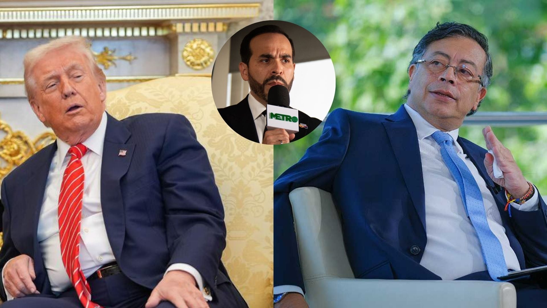Donald Trump, Abelardo de la Espriella y Gustavo Petro