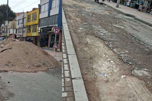 Con montañas de tierra: Ciudadanos bloquearon vía principal en Bogotá por su mal estado y afectaron hasta a TransMilenio