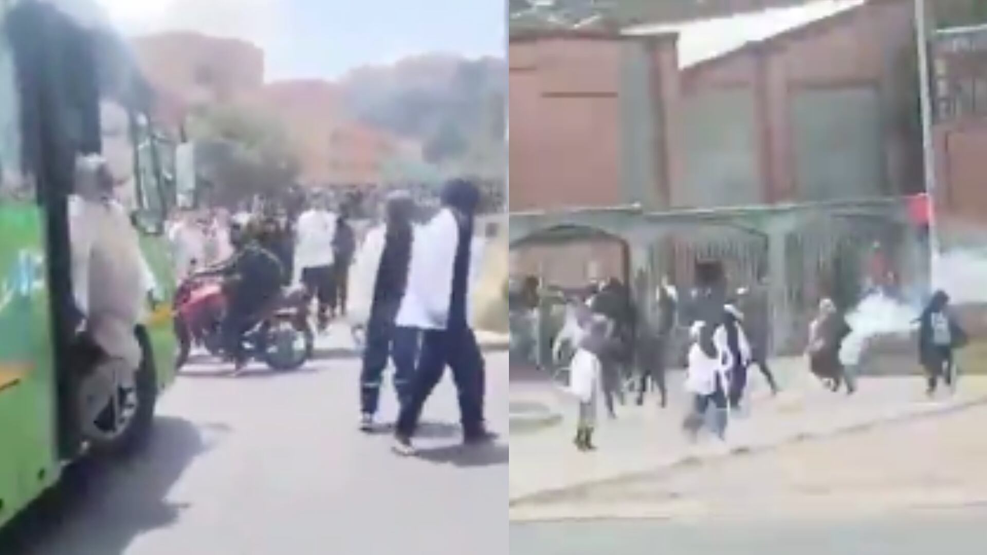 Disturbios en la Universidad Distrital: un bus fue vandalizado y hay caos en la movilidad