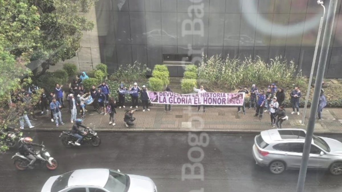 Hinchas de Millonarios realizan plantón en sede administrativa del equipo