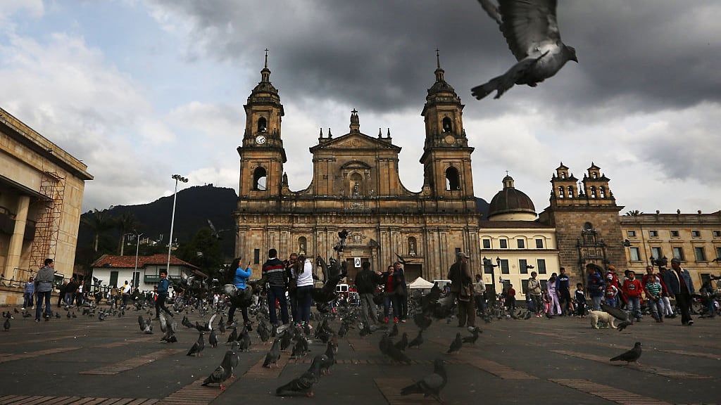 Plaza de Bolívar en Bogotá, Colombia.