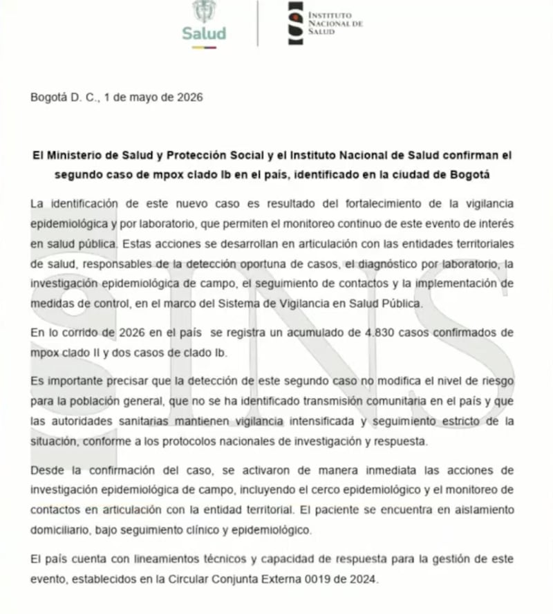 Archivo: MinSalud e INS