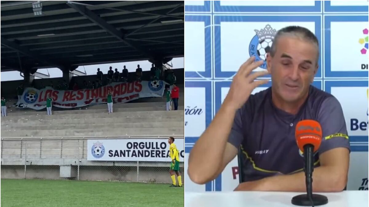 Néstor Craviotto, DT del Huila, se quejó por el ruido de la barra rival