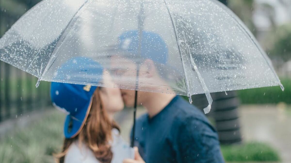 Besos pareja relación