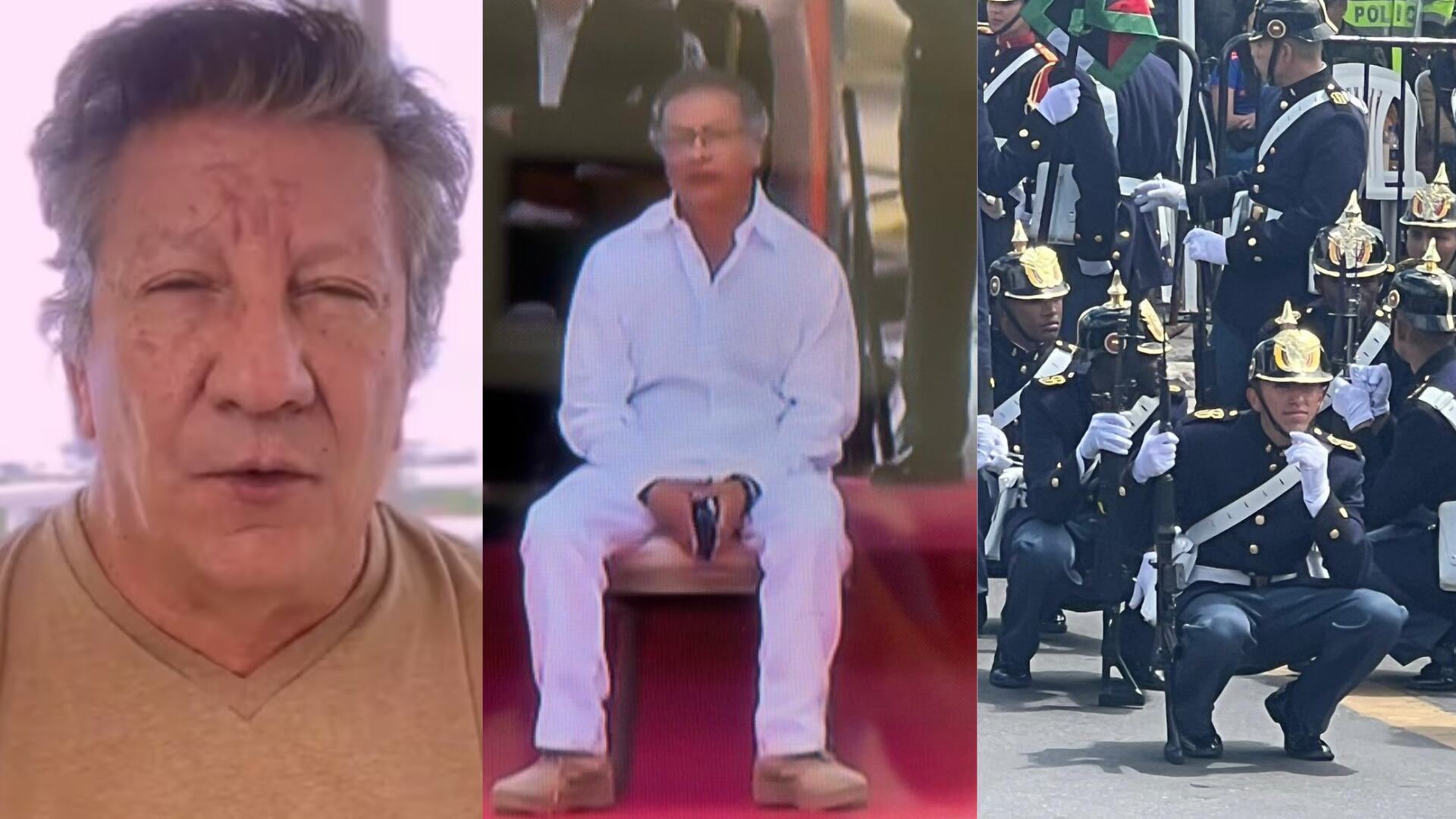 Petro llegó tarde al desfile del 20 de julio y Hernán Orjuela se lo reprochó desde Miami