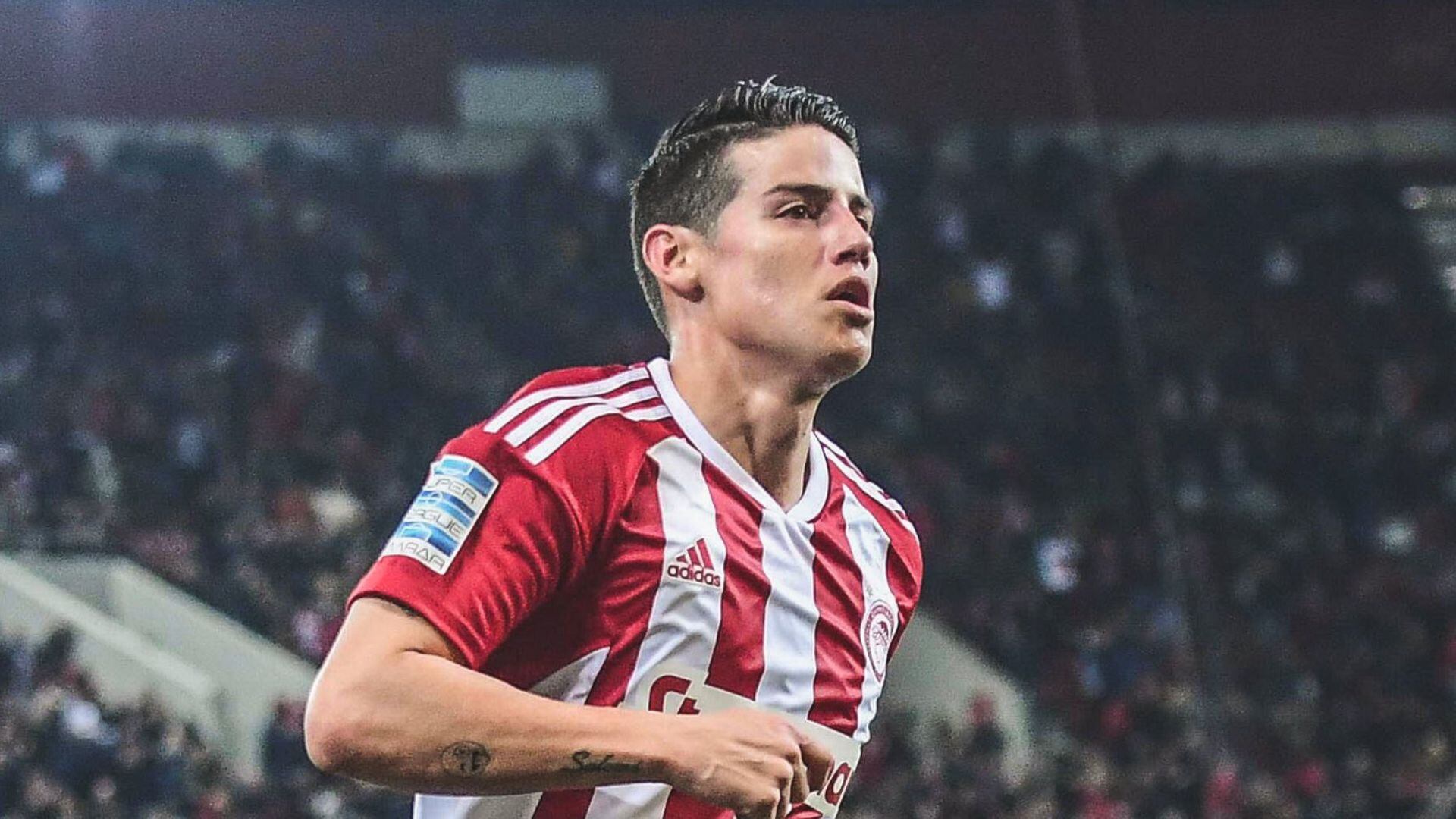 James es reconocido en Europa por su buen rendimiento en el Olympiacos.