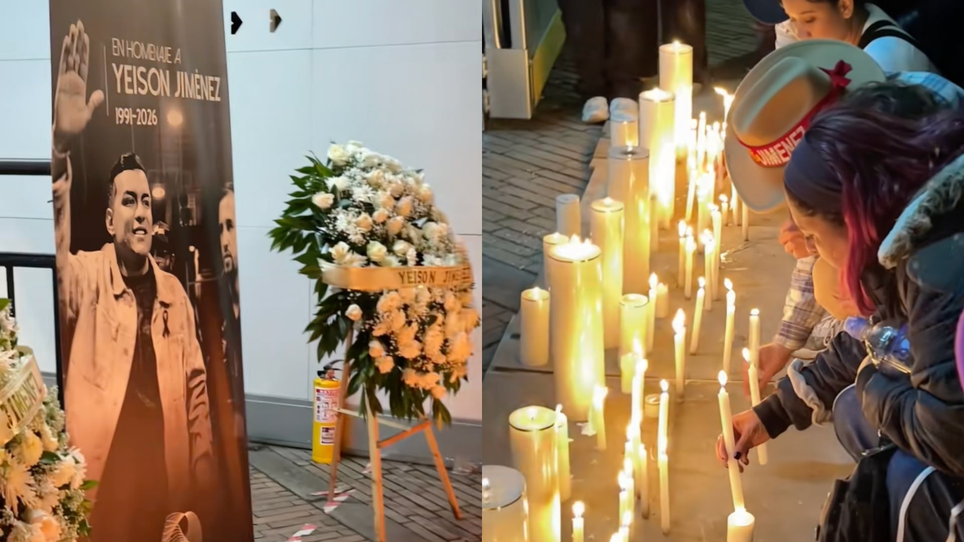 Homenaje a Yeison Jiménez a las afueras del Estadio el Campín