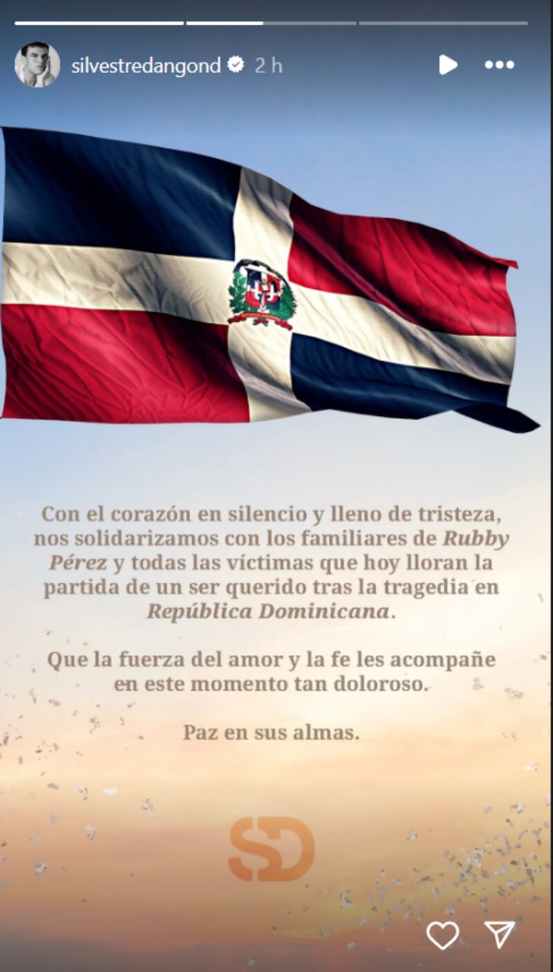 Silvestre Dangond le envió su pésame a las familias de los fallecidos en tragedia en República Dominicana