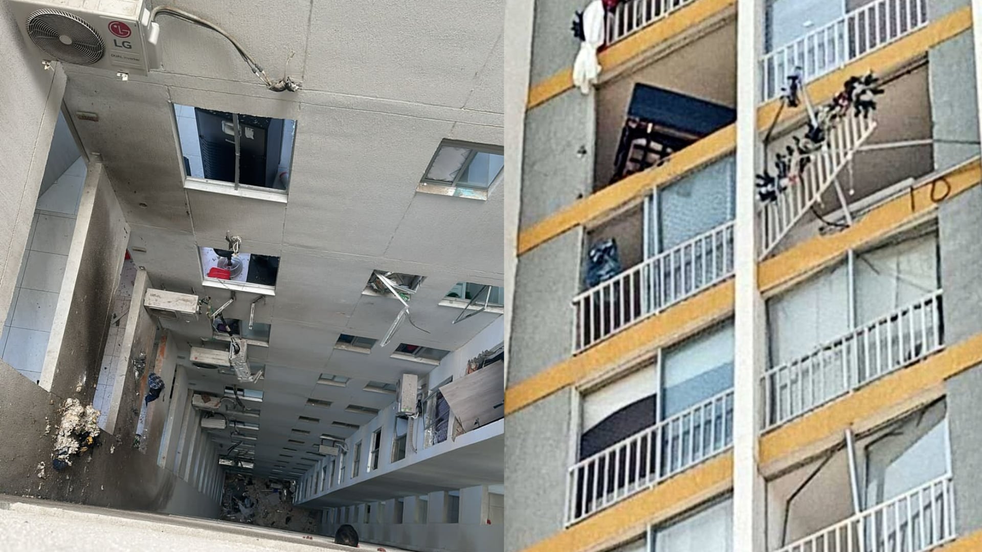 Investigan explosión en el edificio Monte Sinaí en Cartagena.