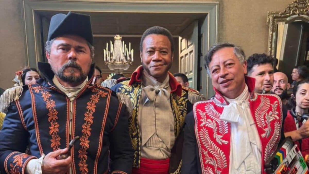 Presidente Gustavo Petro en rodaje de película.
