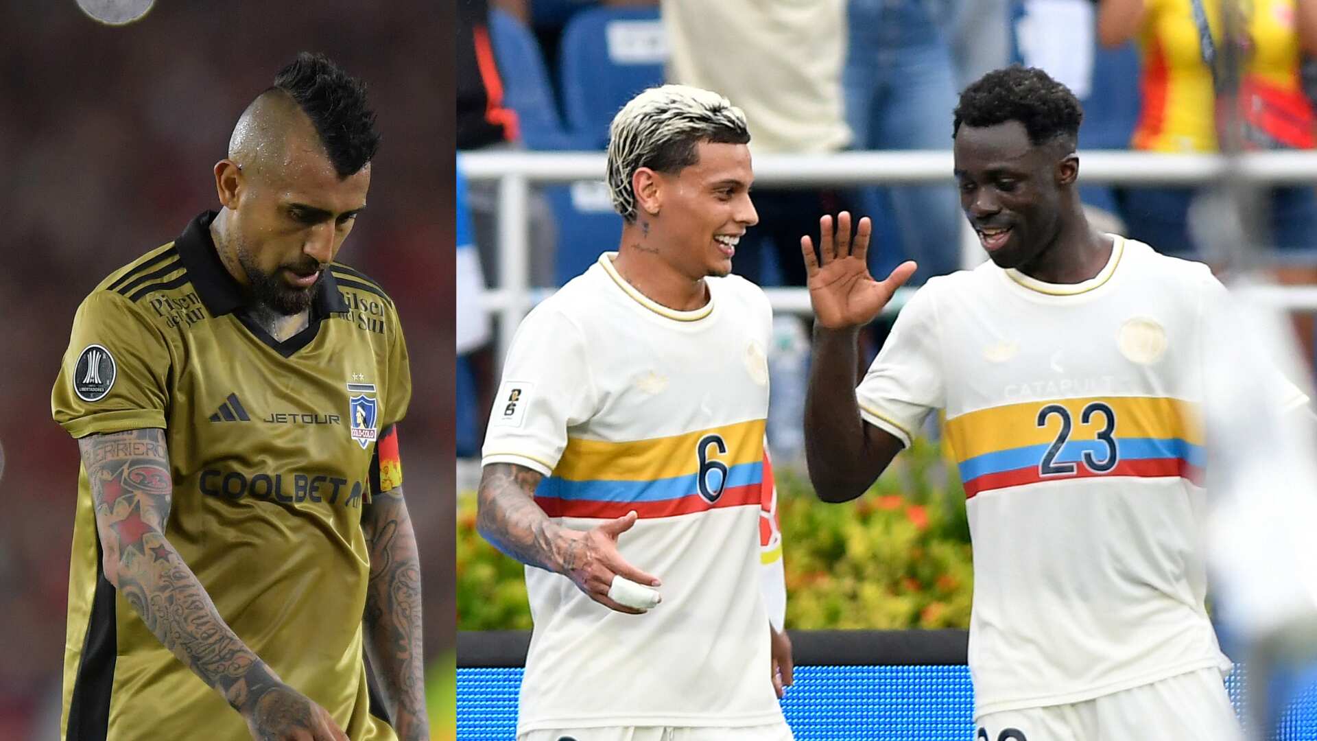 A Arturo Vidal no le gustó que Dávinson Sánchez celebrara su gol contra Chile