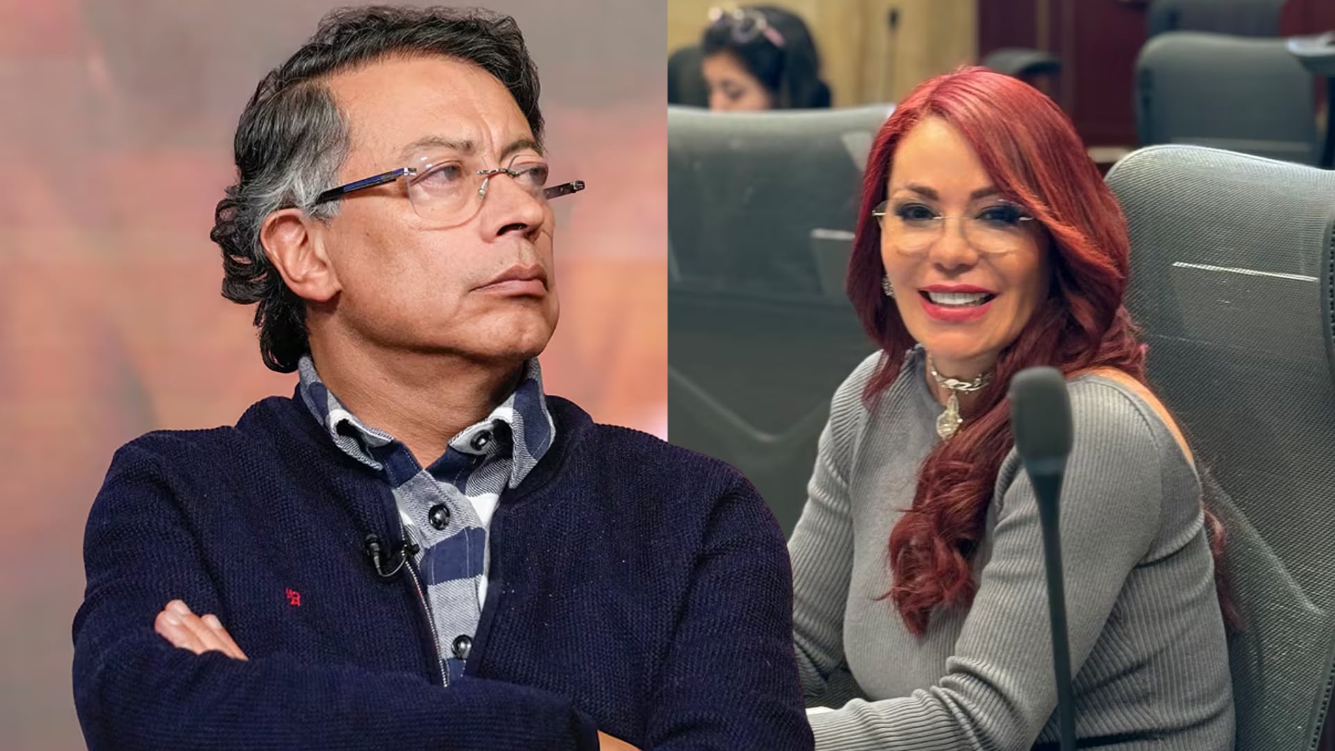 Gloria Arizabaleta y Gustavo Petro