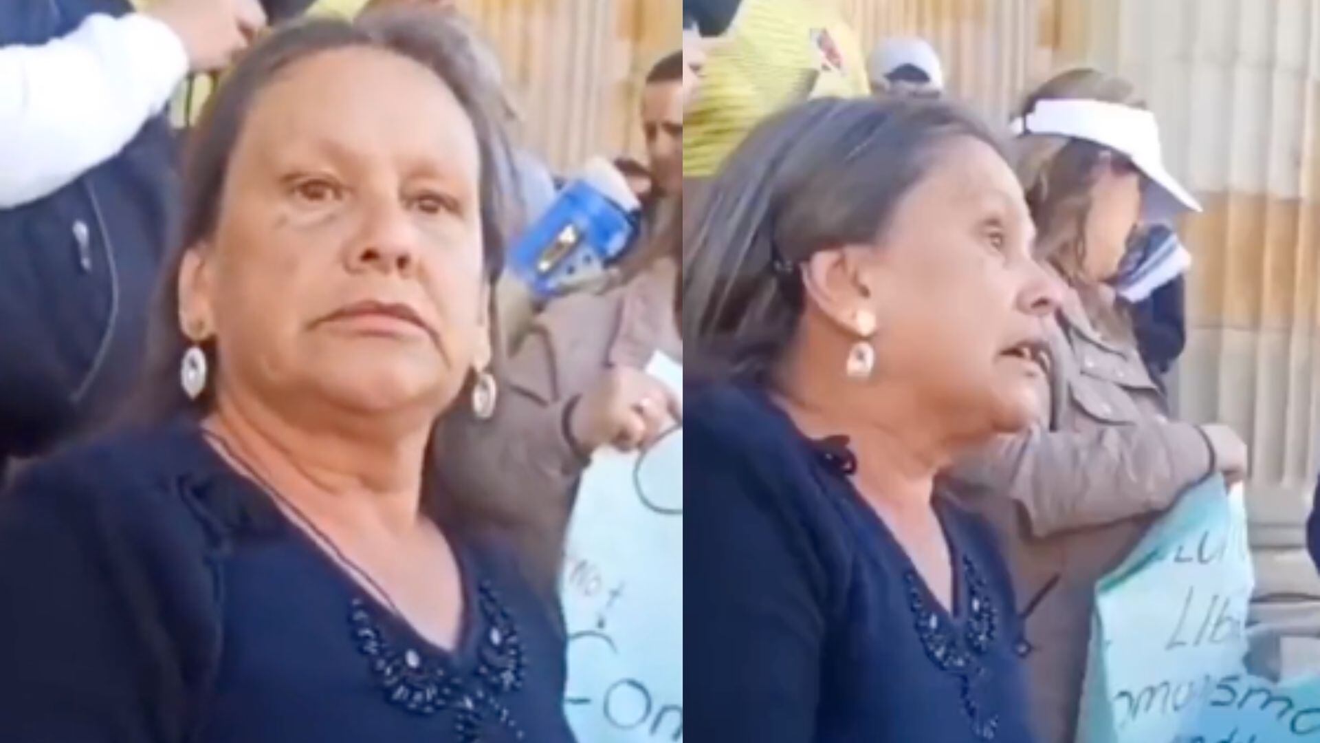 Esperanza Castro, mujer que insultó con racismo a Francia Márquez y los negros Captura redes sociales - Twitter @diaspora_social - 27 septiembre 2022