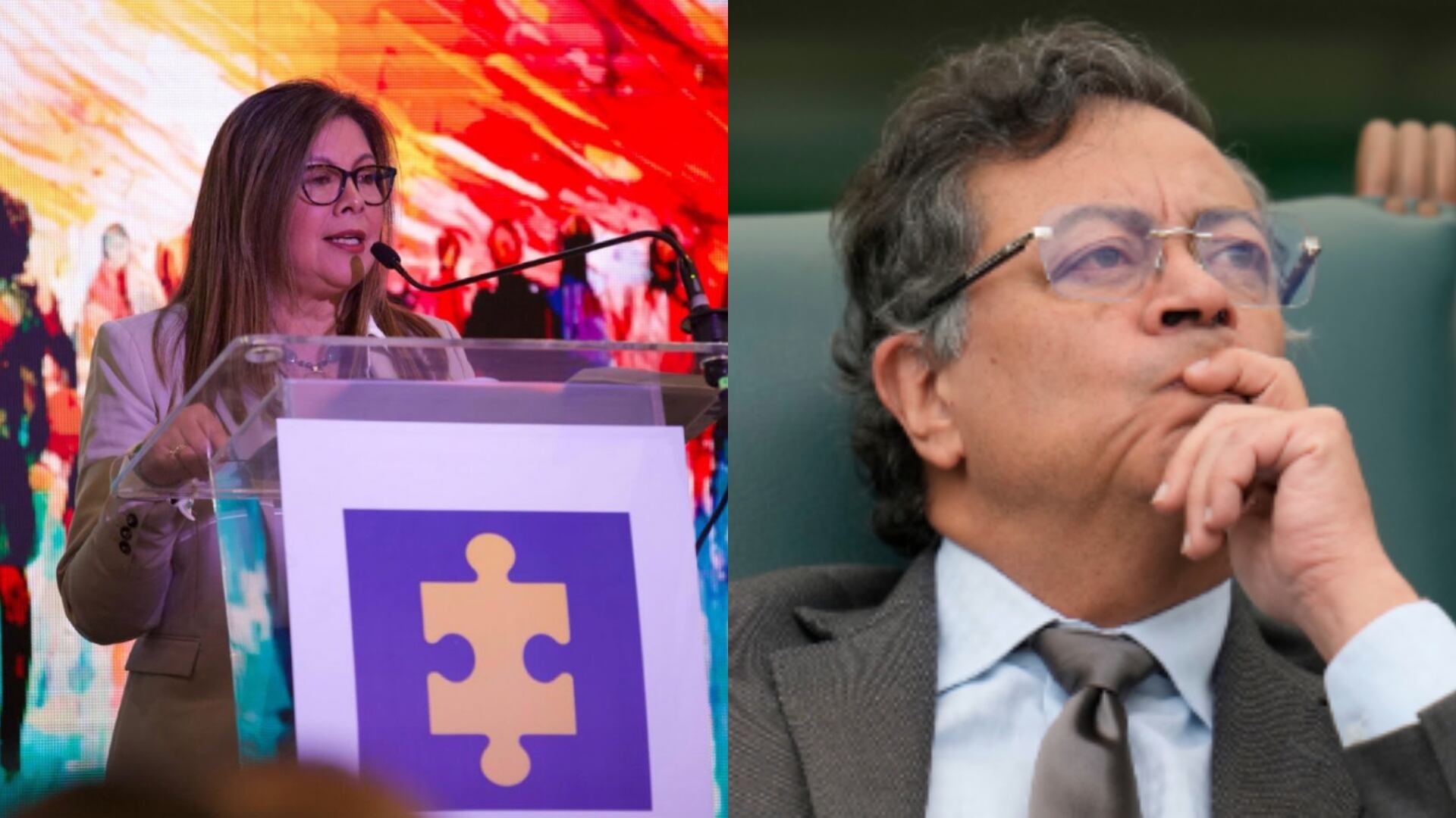 Fiscal Luz Adriana Camargo, el presidente Gustavo Petro.