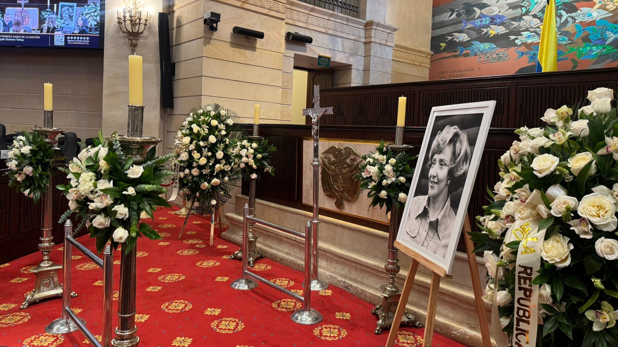 En imágenes: en cámara ardiente en el Senado, Colombia despide a Nydia Quintero de Balcázar, madre de la solidaridad.