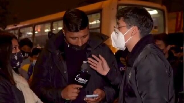 Un momento inesperado en la transmisión