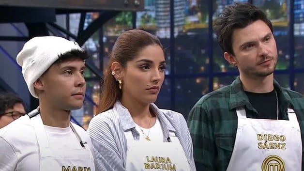 Laura Barjúm, Diego Sáenz y Mario Ruiz terminaron con delantal negro en 'MasterChef Celebrity Colombia' tras una prueba difícil.